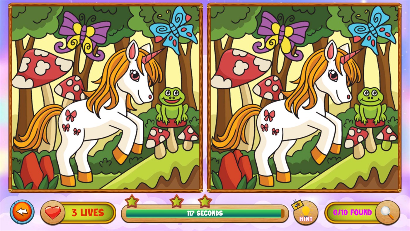 #4. Unicorn Find The Differences (Windows) Podle: Coloring Book Entertainment