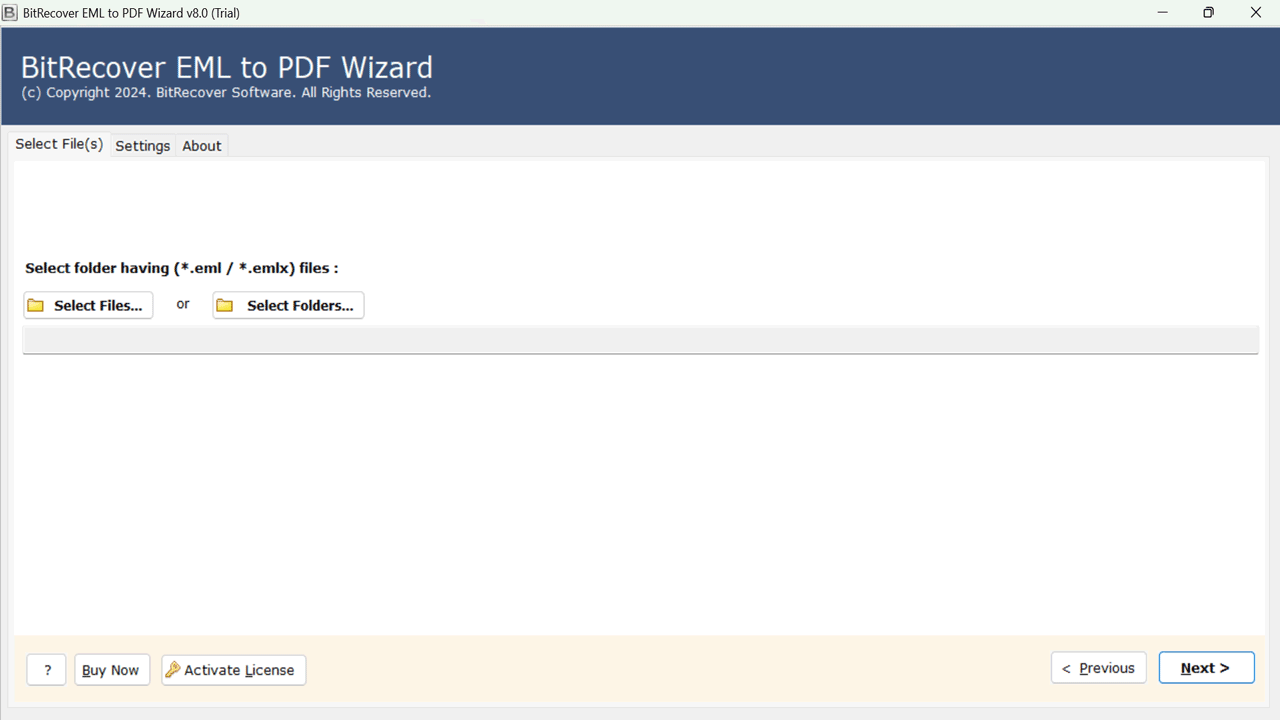 Snapshot 3 of BitRecover EML to PDF Converter