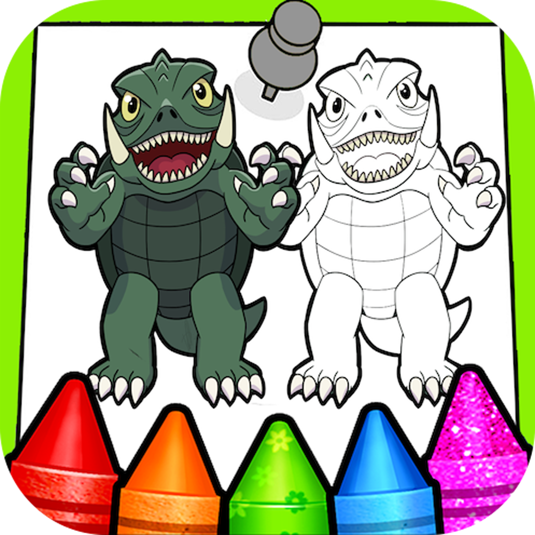 Monster godzilla coloring book