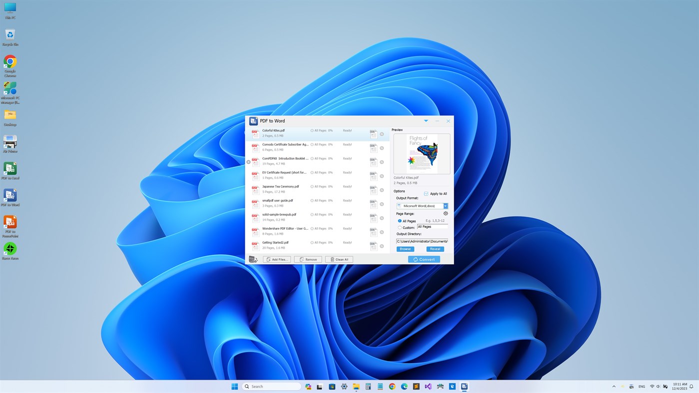 #2. Flyingbee PDF to DOC (Windows) 来自: Flyingbee Software
