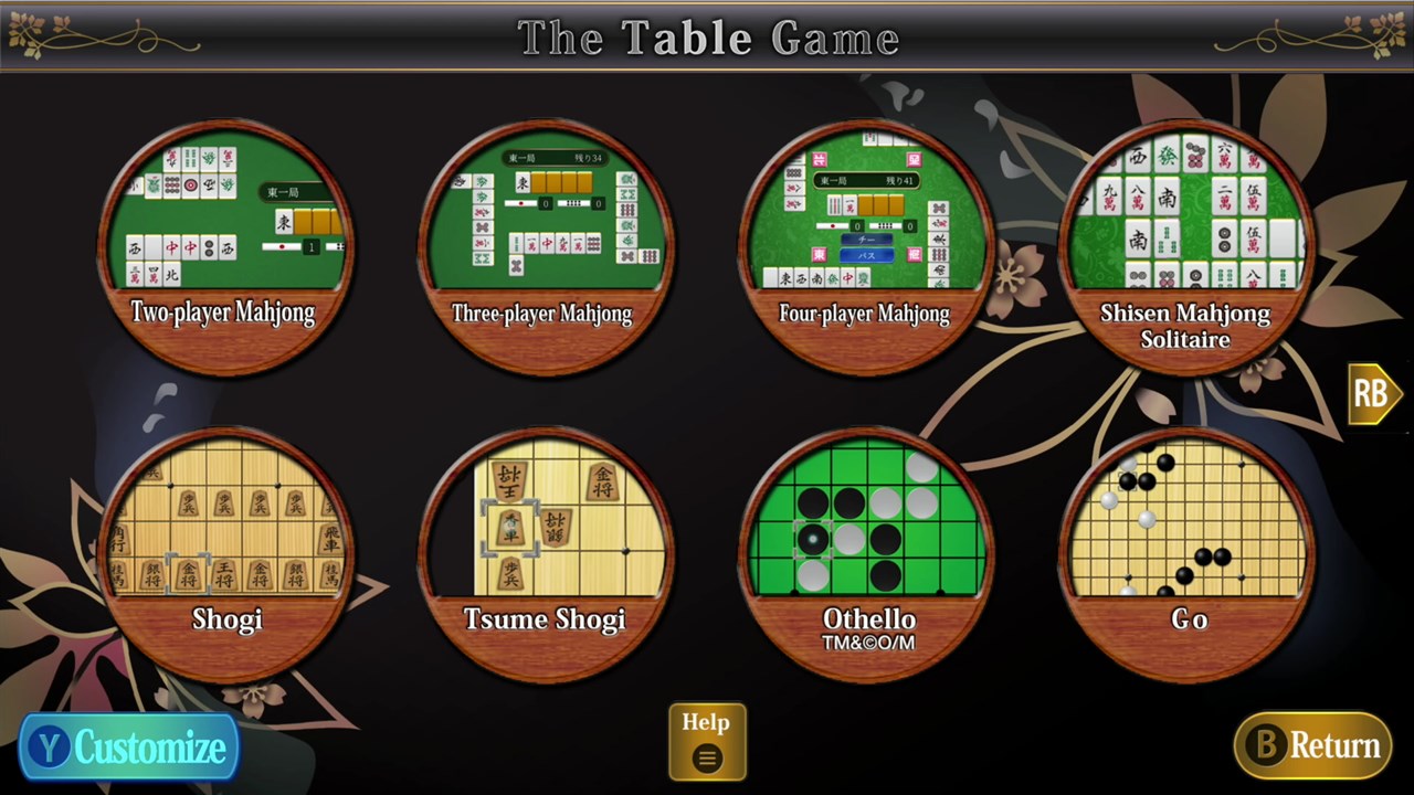 THE Table Game Deluxe Pack -Mahjong, Go, Shogi, Tsume Shogi, Othello, Card, Hanafuda, Shisen Mahjong Solitaire, Chess, Backgammon- screenshot 2