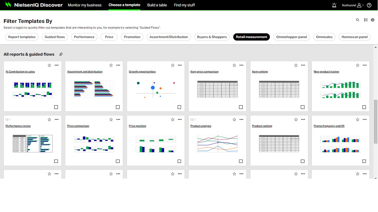 A screenshot of the NielsenIQ Platform