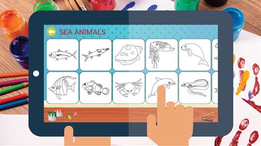 Coloring book for kids animals screenshot 3