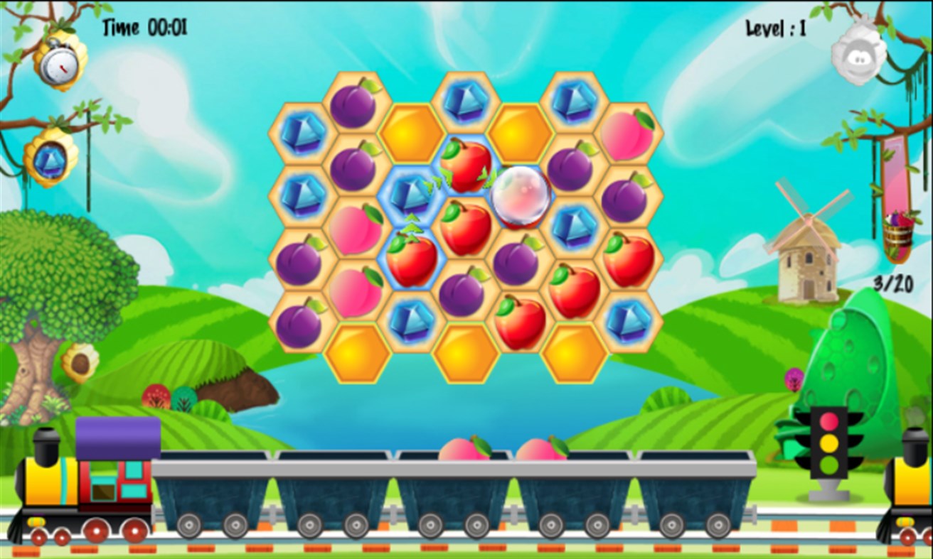 #4. Honeycomb Farm Match 3 (Windows) By: ViMAP Services Pvt Ltd