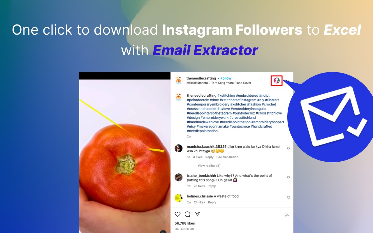 IG Follower Exporter w/ Email Extractor