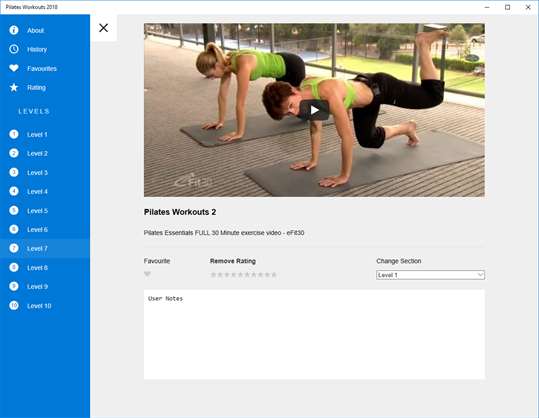 Pilates Workouts 2018 screenshot 2