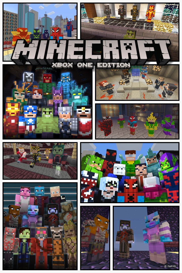 Minecraft Marvel Skin Packs Bundle