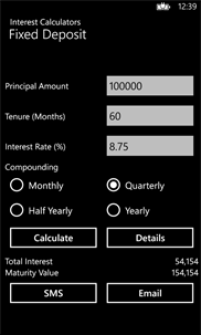 Fixed Deposit Calculator screenshot 1