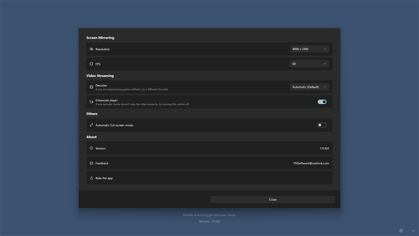 #3. AirPlayReceiver: Screen Mirroring & Streaming (Windows) Bởi: YH Software