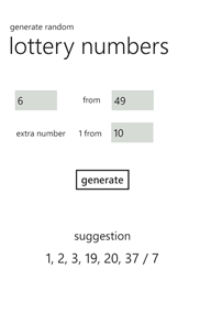 Lottery numbers screenshot 3