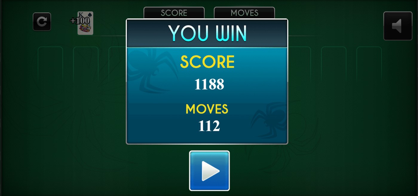 #4. Spider Solitaire by Gamezop (Windows) By: Advergame Technologies Private Limited