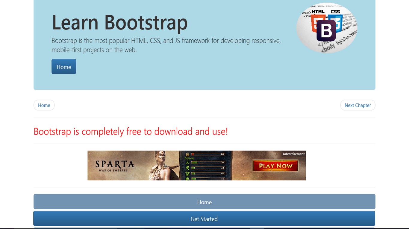 Bootstrap window