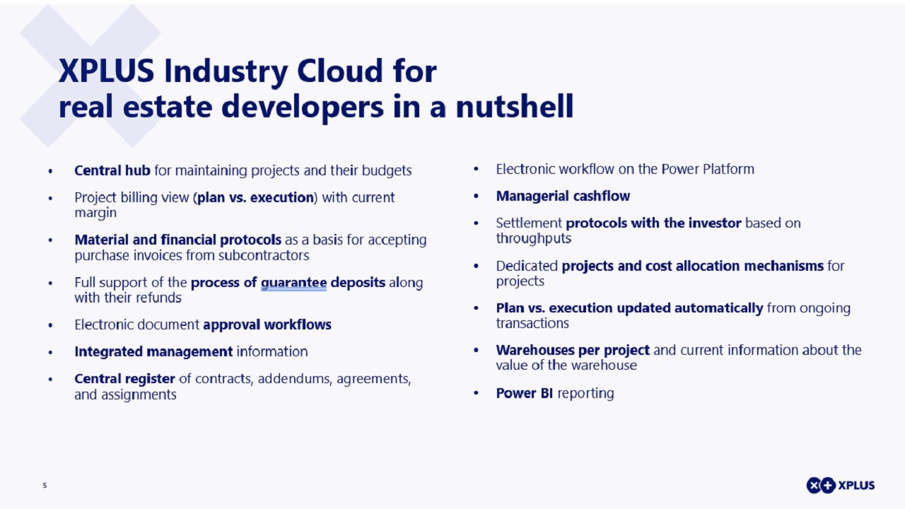 Snapshot 5 of Microsoft Dynamics 365 for Real Estate Developers (XREDM)