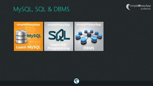 MySQL, SQL & DBMS-simpleNeasyApp by WAGmob screenshot 1
