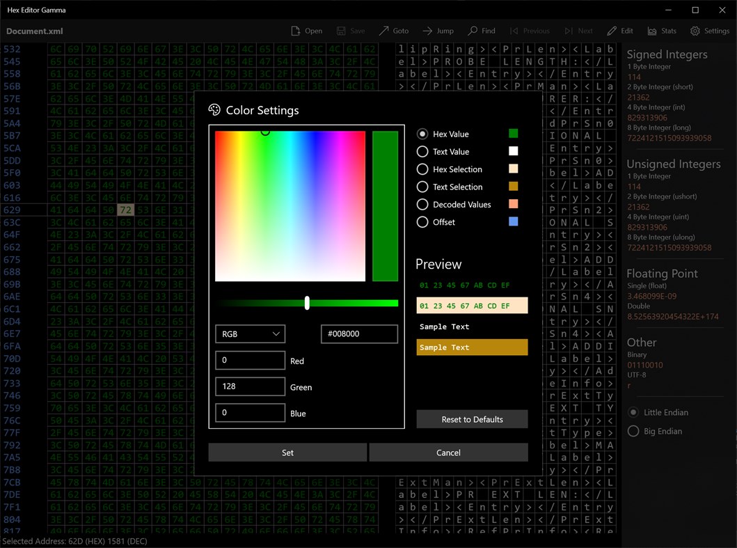 #3. Hex Editor Gamma (Windows) 게시자: Dark Wake Solutions