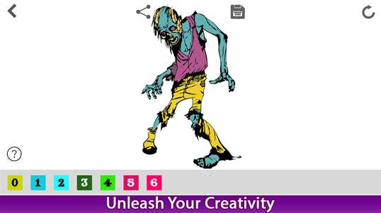 Zombie Color By Number: Horror Coloring Book screenshot 3