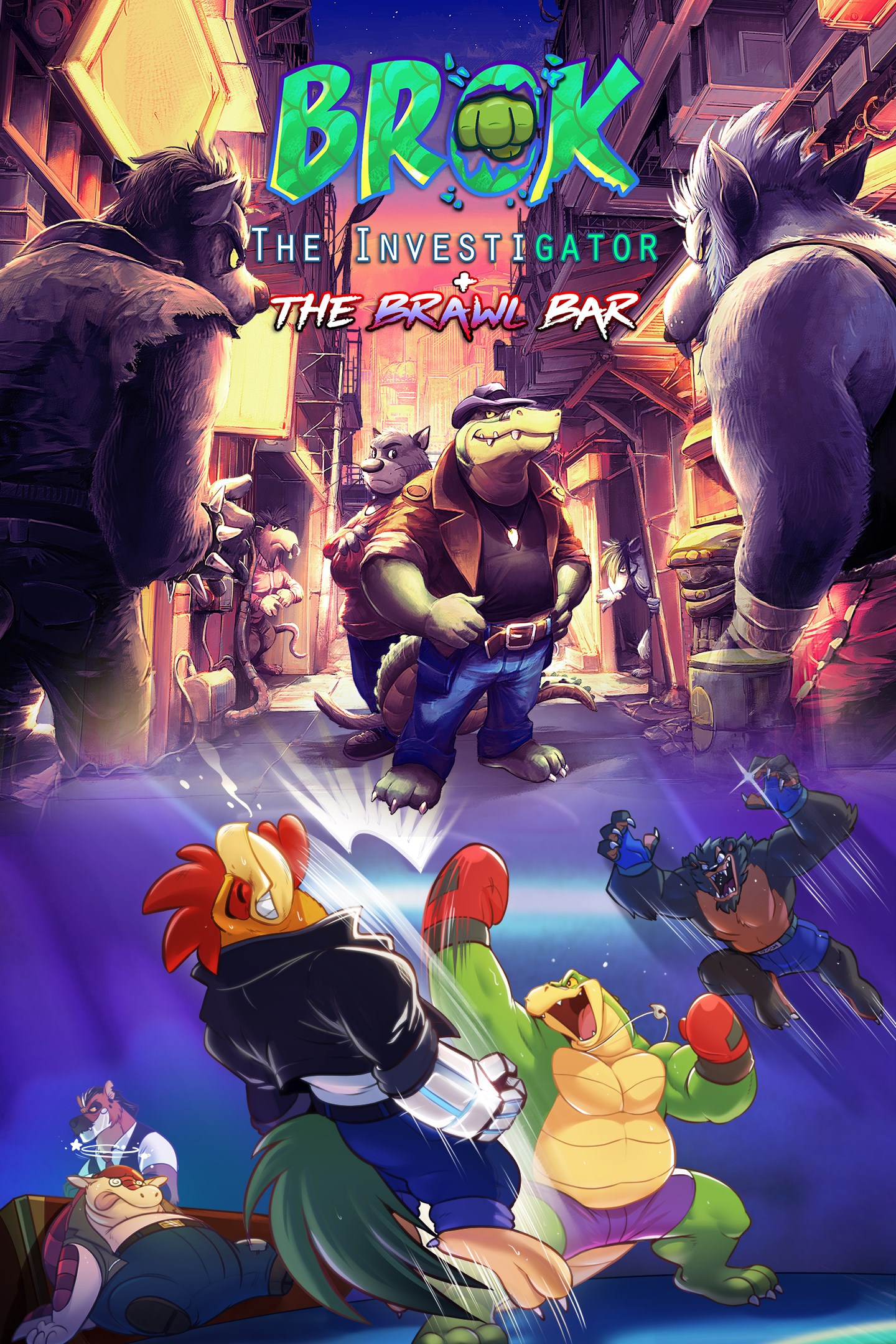 Box shot of BROK the InvestiGator + The Brawl Bar