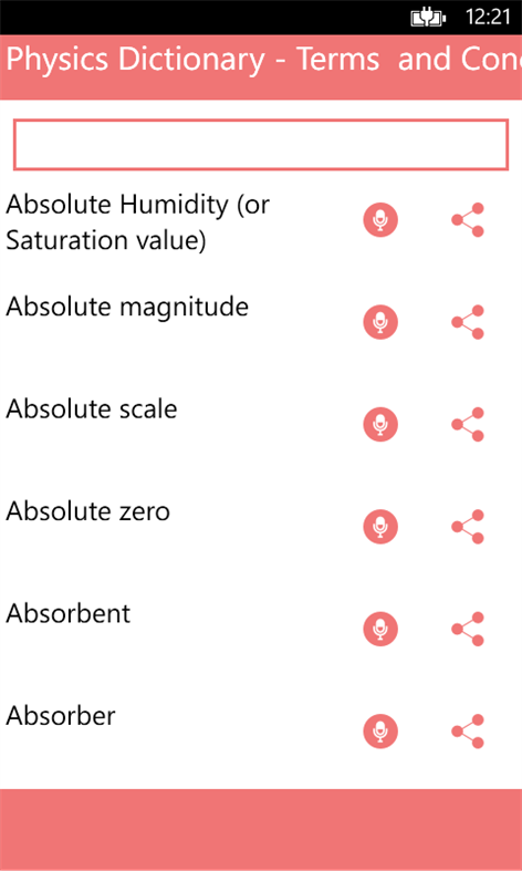 Physics Dictionary - Terms  and Concepts Screenshots 1