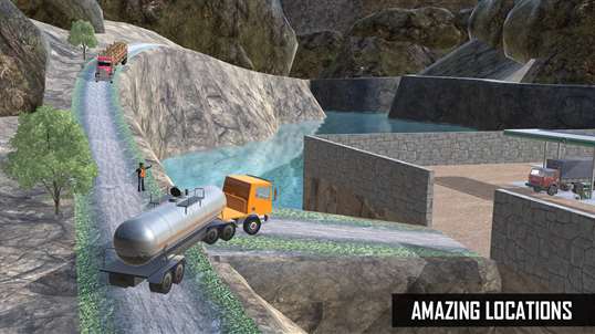 Oil Tanker Transporter Truck-Dangerous Hill Drive screenshot 3