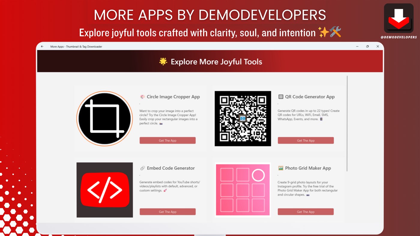 #7. Thumbnail & Tag Downloader (Windows) 由: Demo Developers