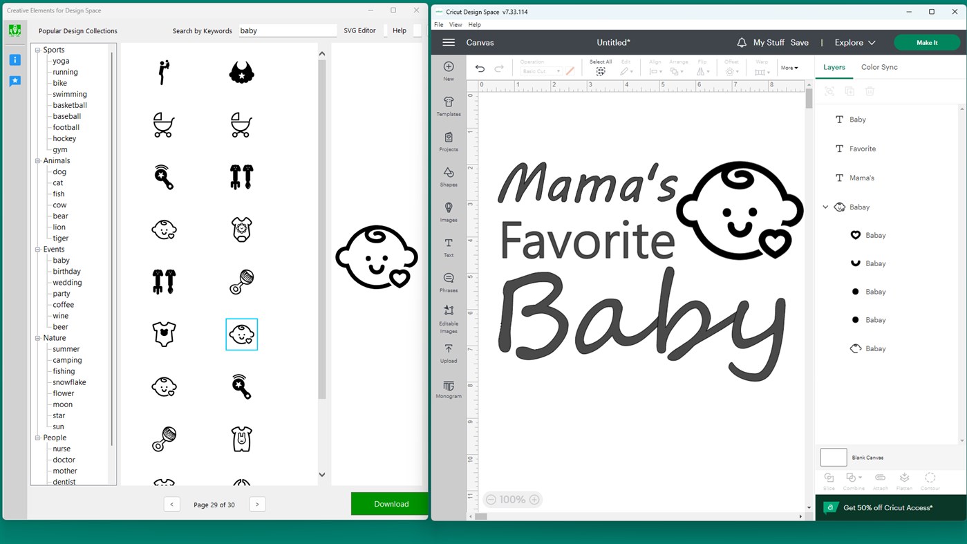 #7. Creative Elements for Design Space (Windows) Bởi: HUXSoft