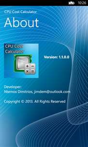 CPU Cost Calculator screenshot 3