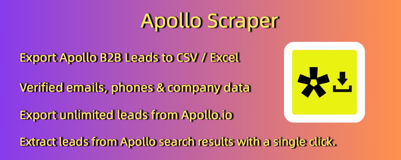 Apollo Scraper - Export Apollo B2B Leads
