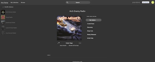 Pandora Dark Theme marquee promo image
