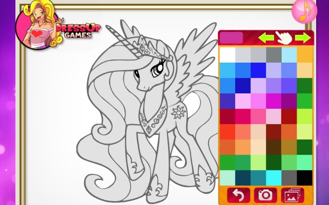 Sweet Pony Coloring Book Game
