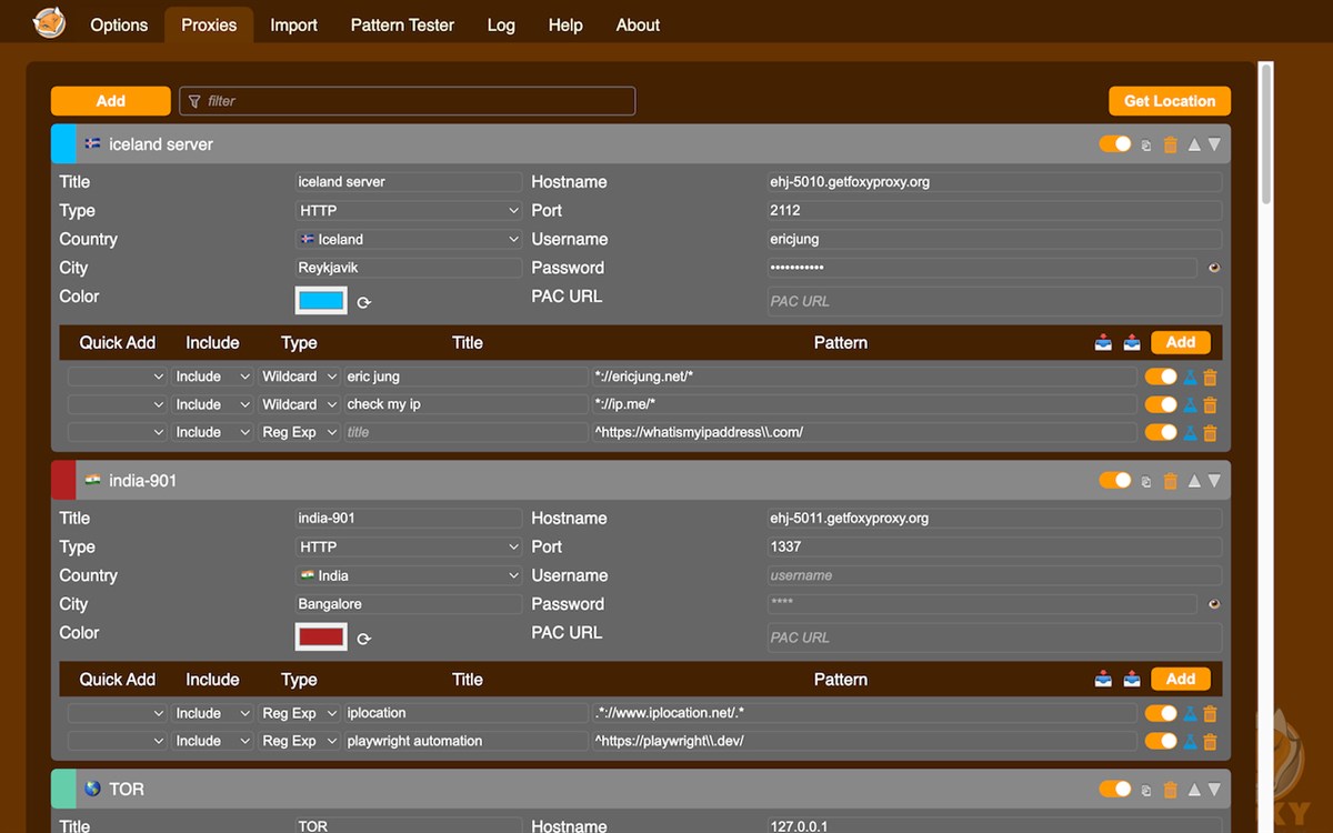 FoxyProxy: Advanced & Easy Proxy Management