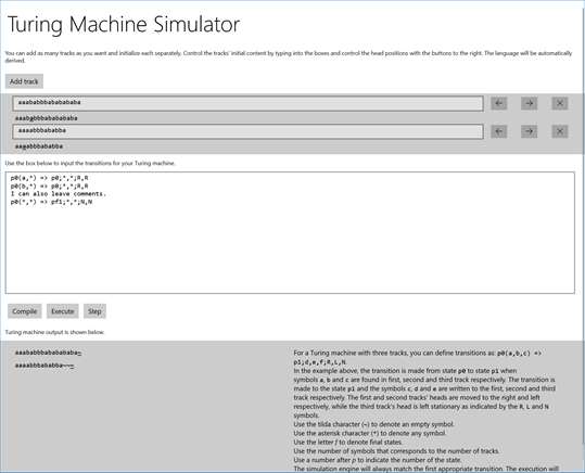 Turing Machine Simulator screenshot 2