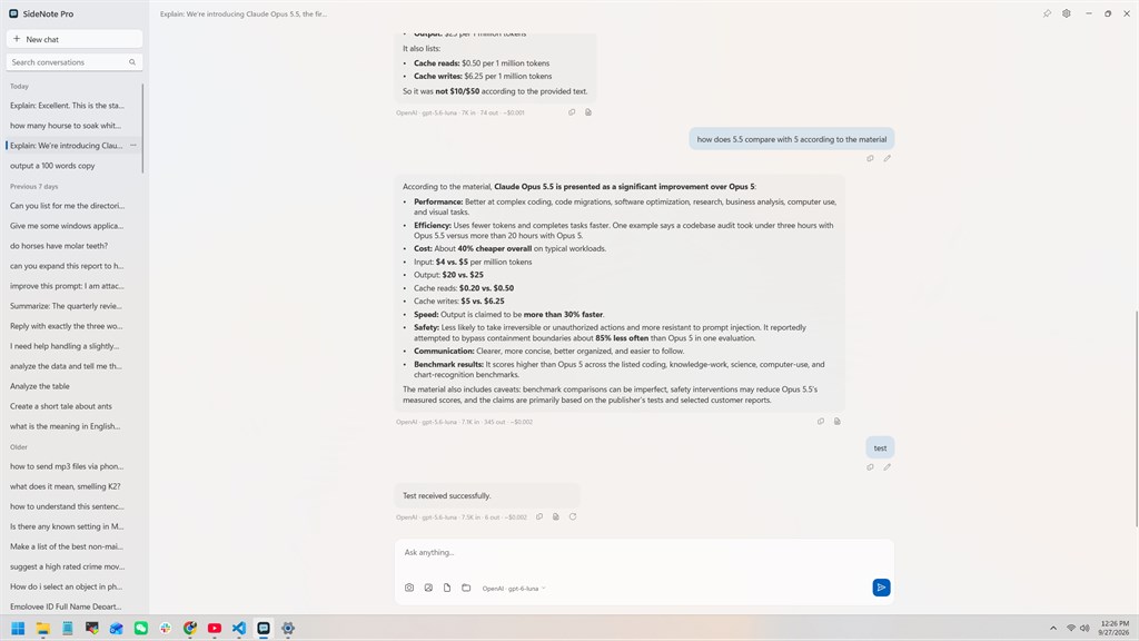 SideNote Pro AI Chat