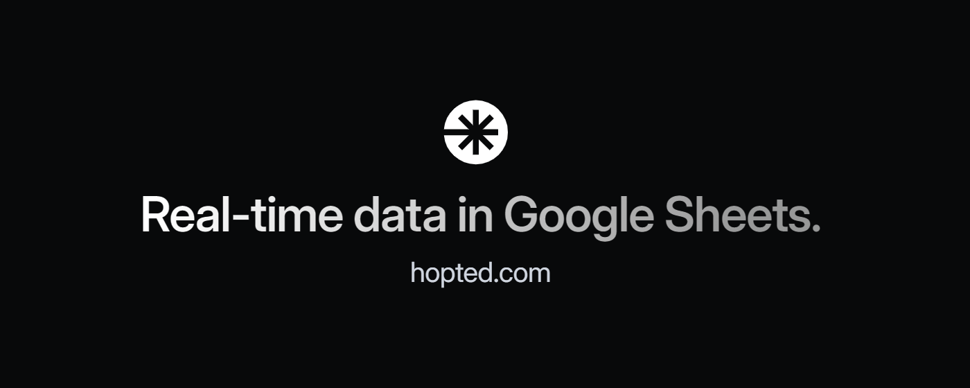 Hopted: Amazon, E-commerce Connector for Google Sheets
