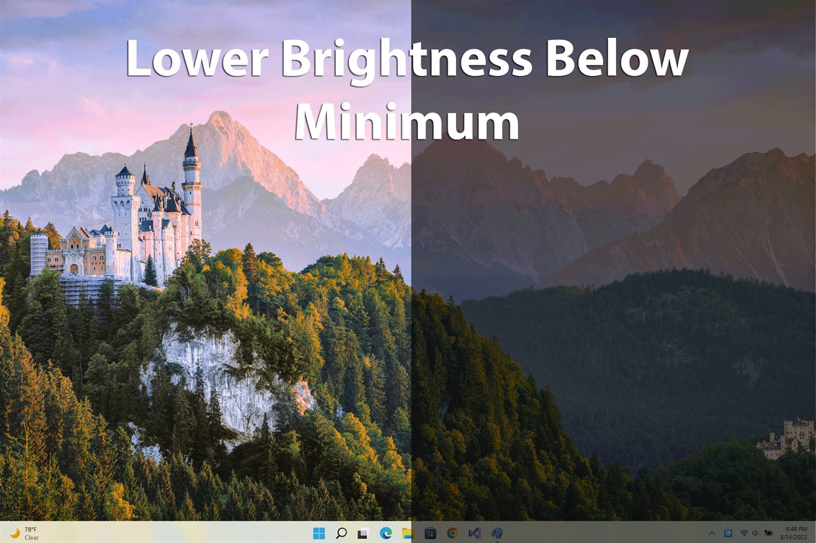 #1. Brightness Below Minimum Setter (Windows) Podle: EvlarSoft LLC