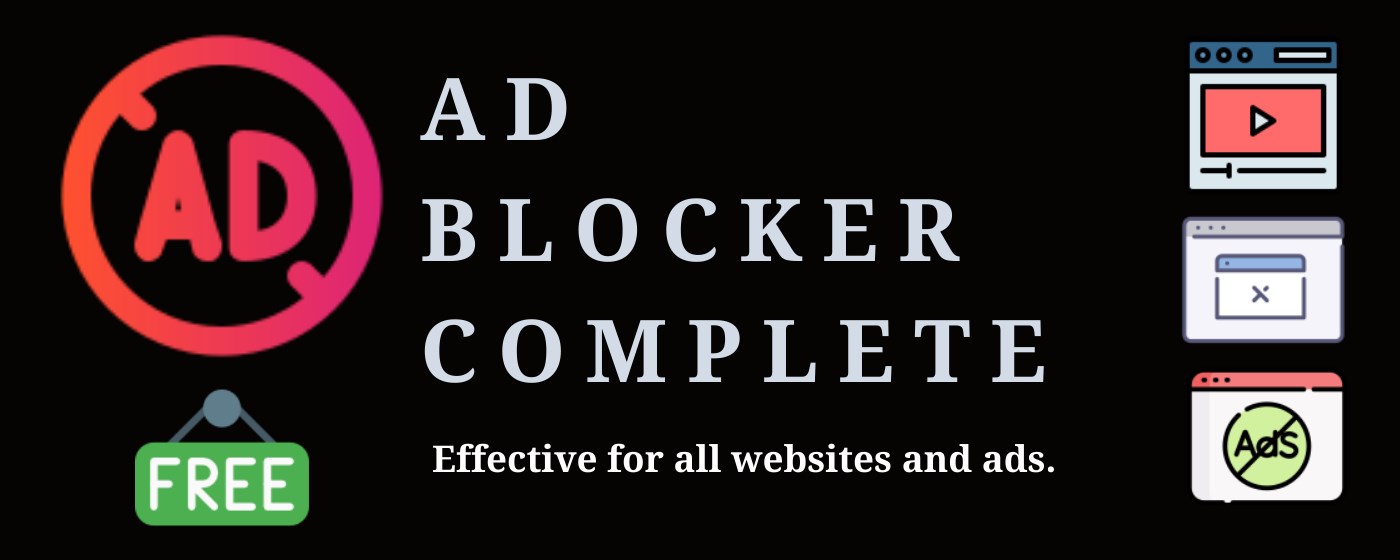 Ad Blocker Complete - Multi Adblock for Youtube™ marquee promo image