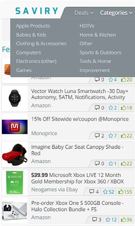 Saviry - Deals, Freebies, Sales Screenshots 2