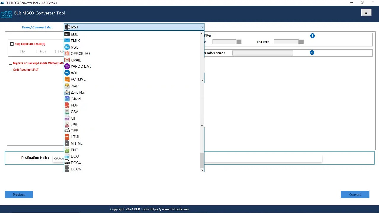 Snapshot 4 of MBOX Converter Software Tool