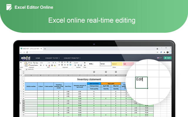 Excel Editor Online