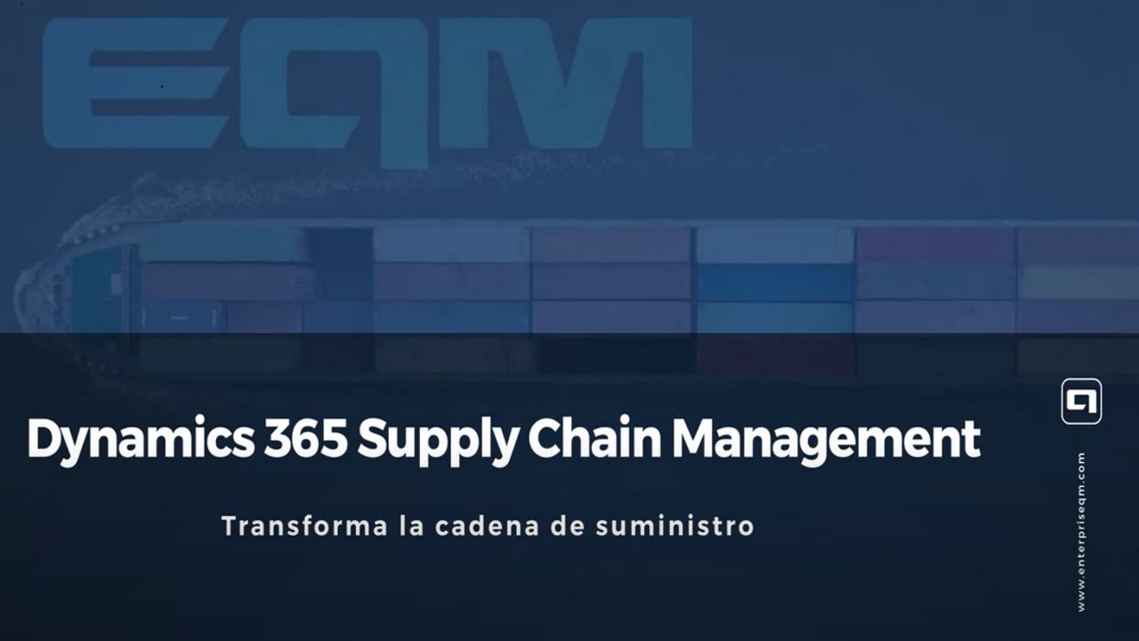 Snapshot 1 of EQM 365 Supply Chain Management Envisioning Assesment SCM