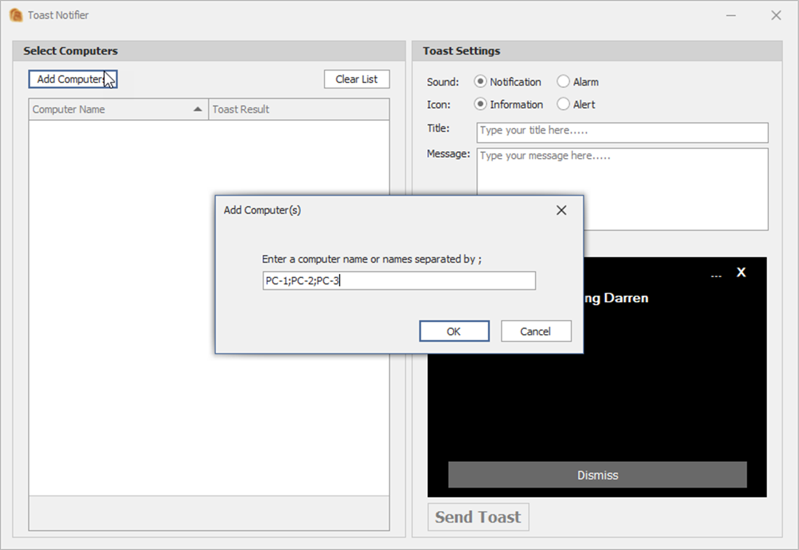 #1. Toast Notifier (Windows) Podle: PC Assist Software
