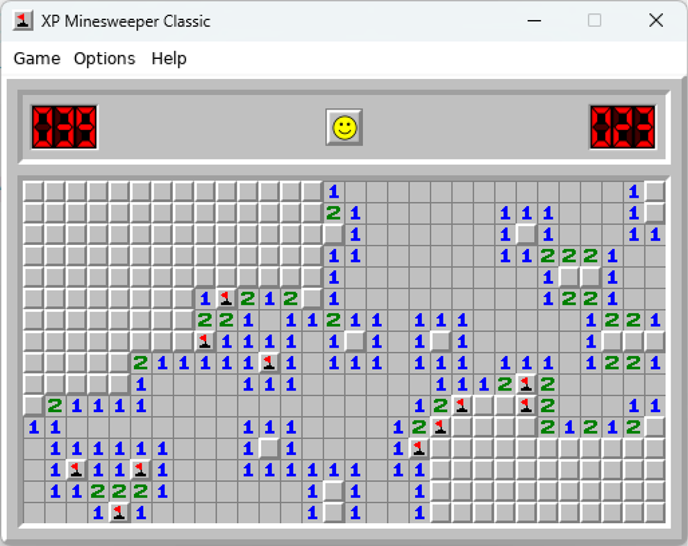 #1. XP Minesweeper Classic (Windows) Door: Kurtsley