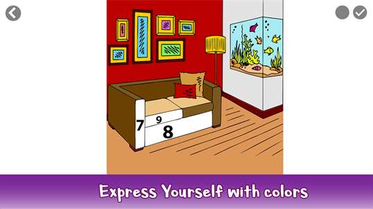 House Interior Color By Number: Home Coloring Book screenshot 1