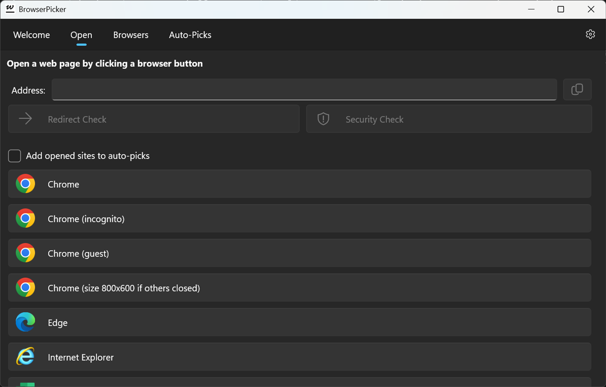 #7. BrowserPicker (Windows) Podle: Andrew Longmore