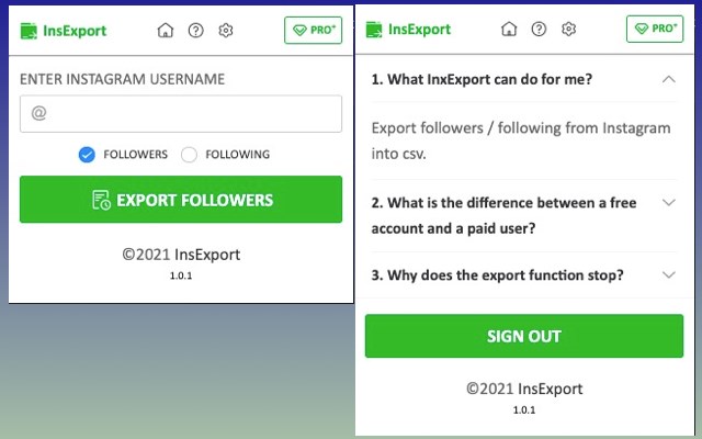 InsExport - Get Instagram following list