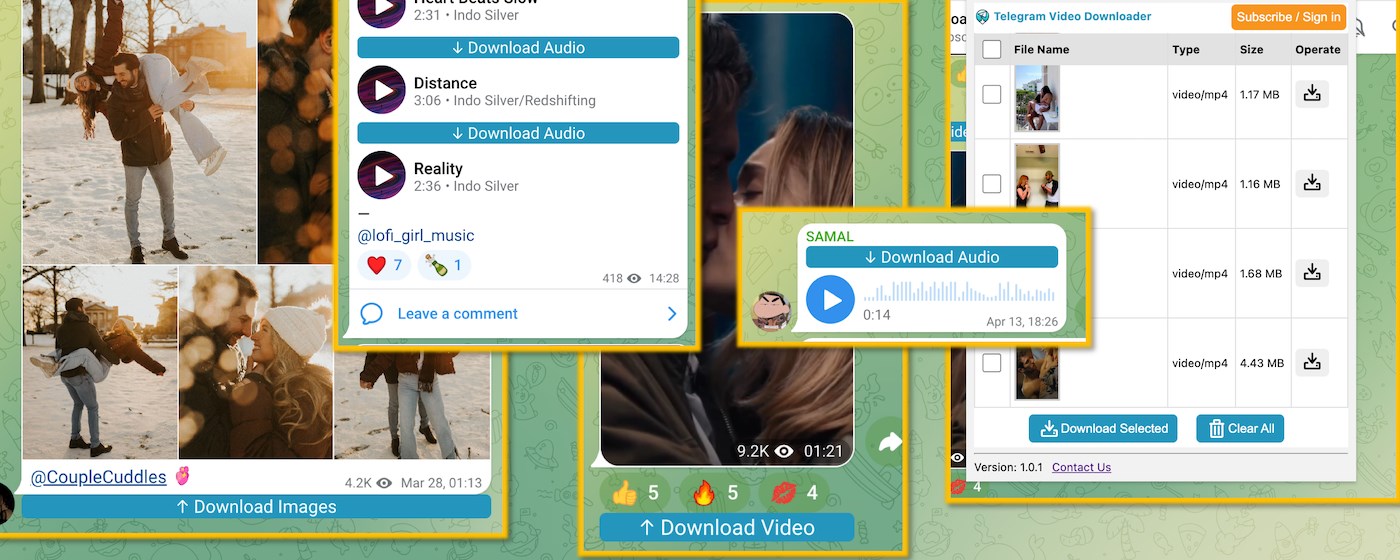 Telegram Video Downloader - TVD marquee promo image