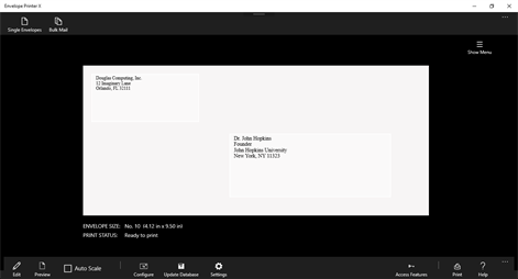 DC Envelope Printer Screenshots 1