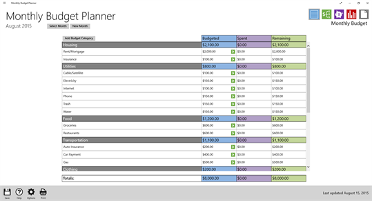 Monthly Budget Planner screenshot 1