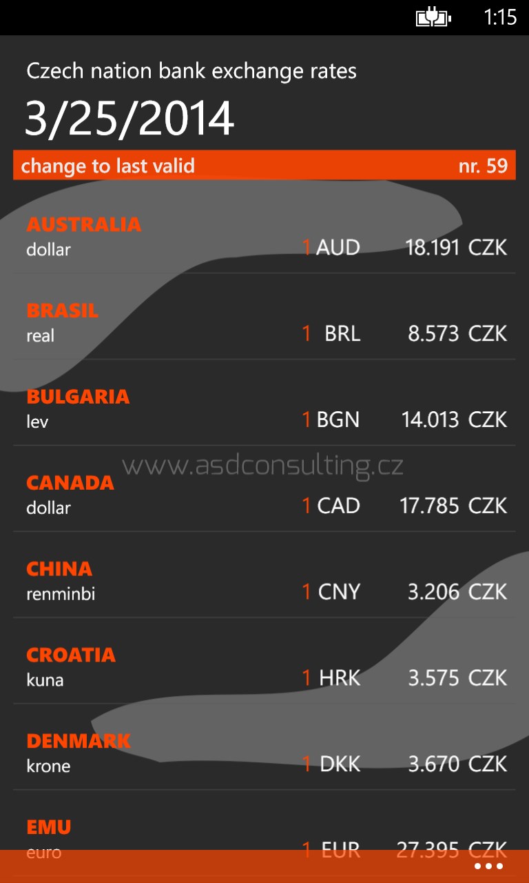 Captura 1 CNB exchange rates windows