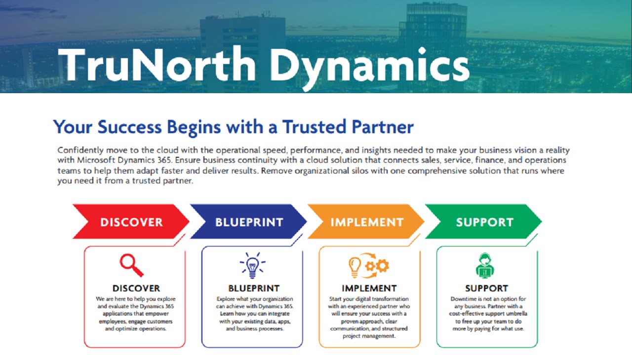 Snapshot 2 of TruNorth Dynamics Discovery Call for Dynamics 365 Business Central