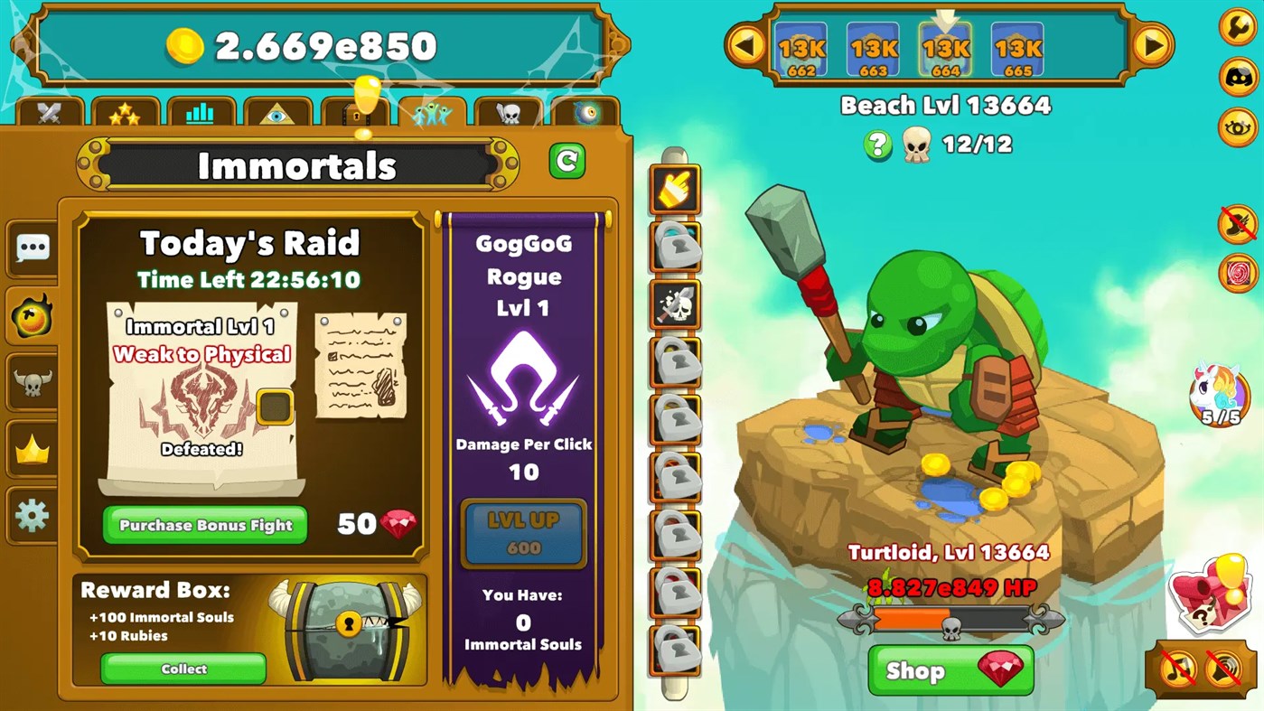 #7. Clicker Heroes - Idle RPG (Windows) Podle: Playsaurus